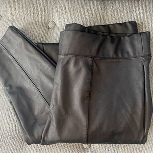 Old Navy High Rise Black Faux Leather Pants